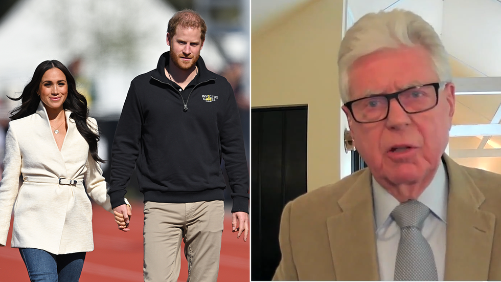 Meghan, Harry and Michael Cole