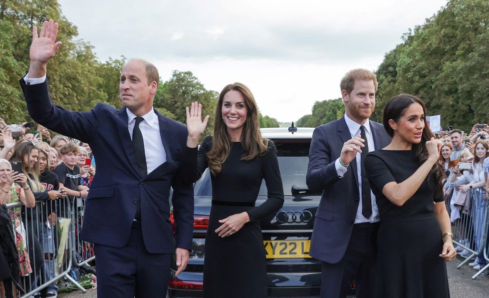 Meghan, Harry, Kate and William joined up in a show of unity on Saturday