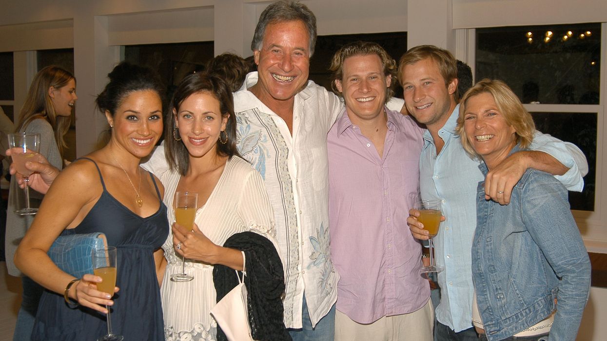 Meghan Markle, Amy Gross, Nachum Gross, Trevor Engelson, Michael Gross and Sandy Gross
