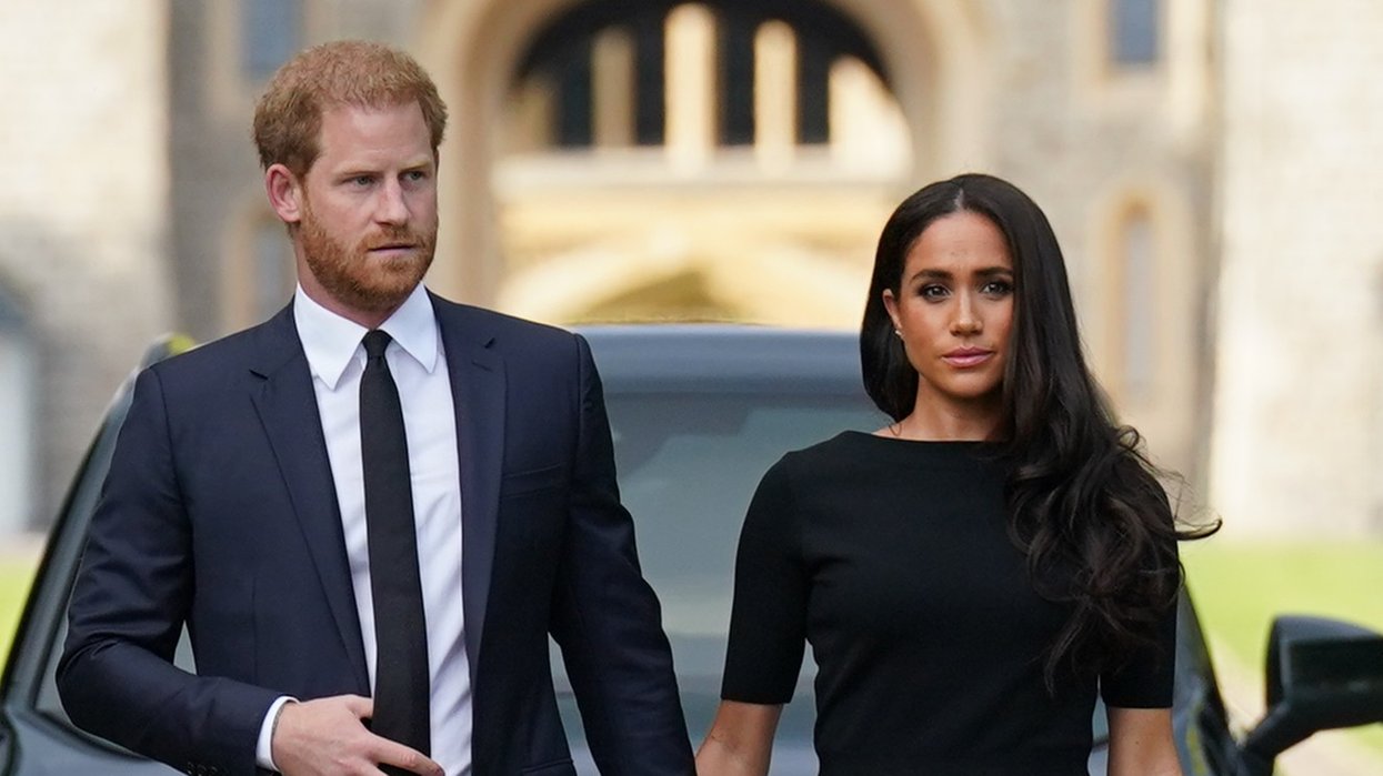 Meghan Markle and Prince Harry attend the Queen's funeral