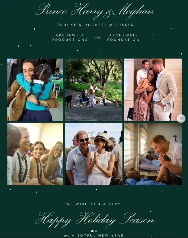 Meghan Markle and Prince Harry Christmas card