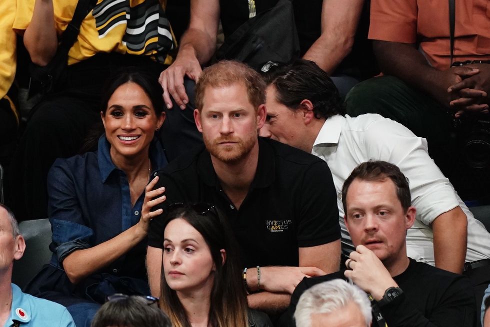 Meghan Markle and Prince Harry in a crowd
