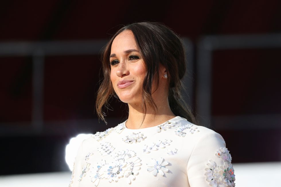 Meghan Markle appears onstage at the 2021 Global Citizen Live concert at Central Park in New York, U.S.