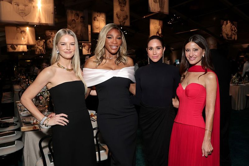 Meghan Markle, Kelly Sawyer Patricof, Serena Williams and Norah Weinstein