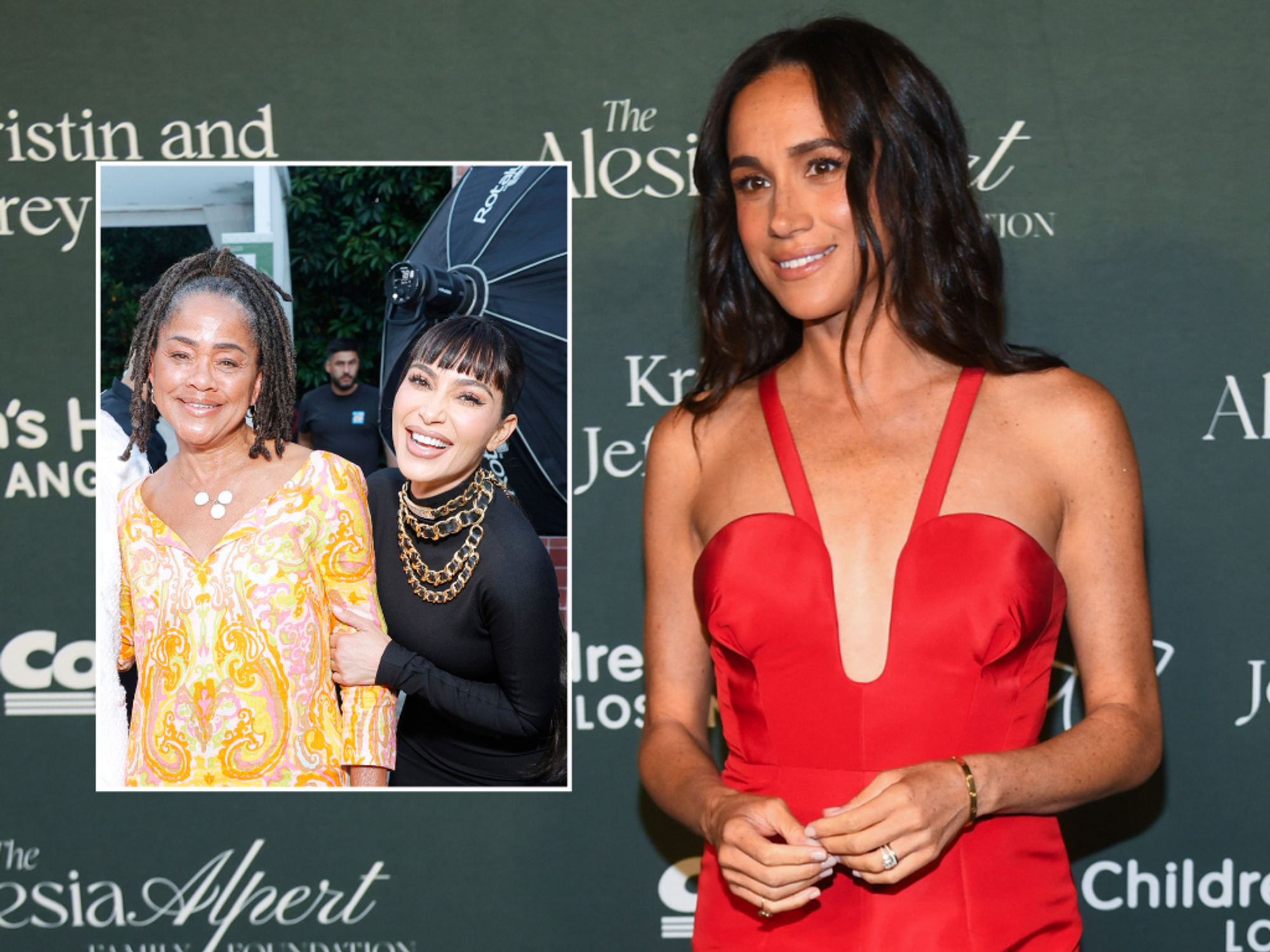Meghan Markle, Kim Kardashian and Doria Ragland