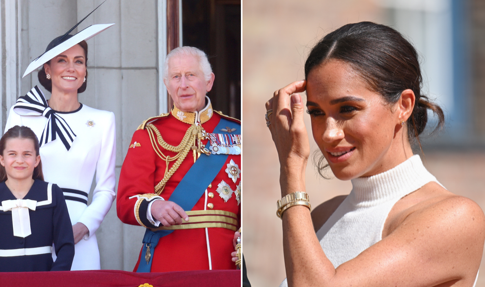 Meghan Markle, King Charles and Kate Middleton