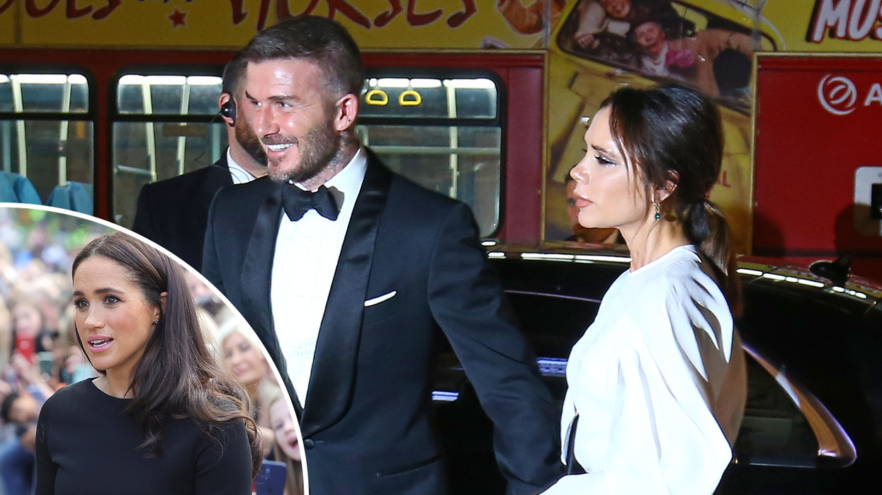 Meghan Markle (left), and the Beckhams (right)