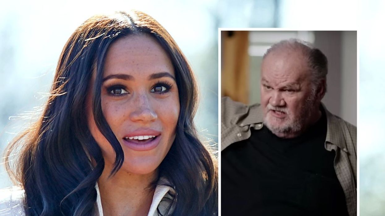 Meghan Markle main image, inset Thomas Markle