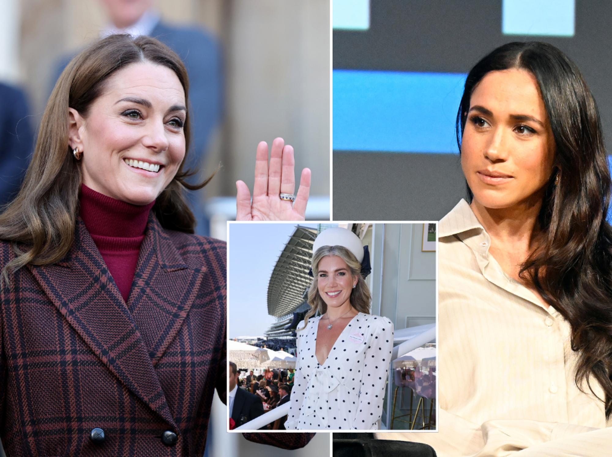 Meghan Markle, Natasha Archer and Princess Kate