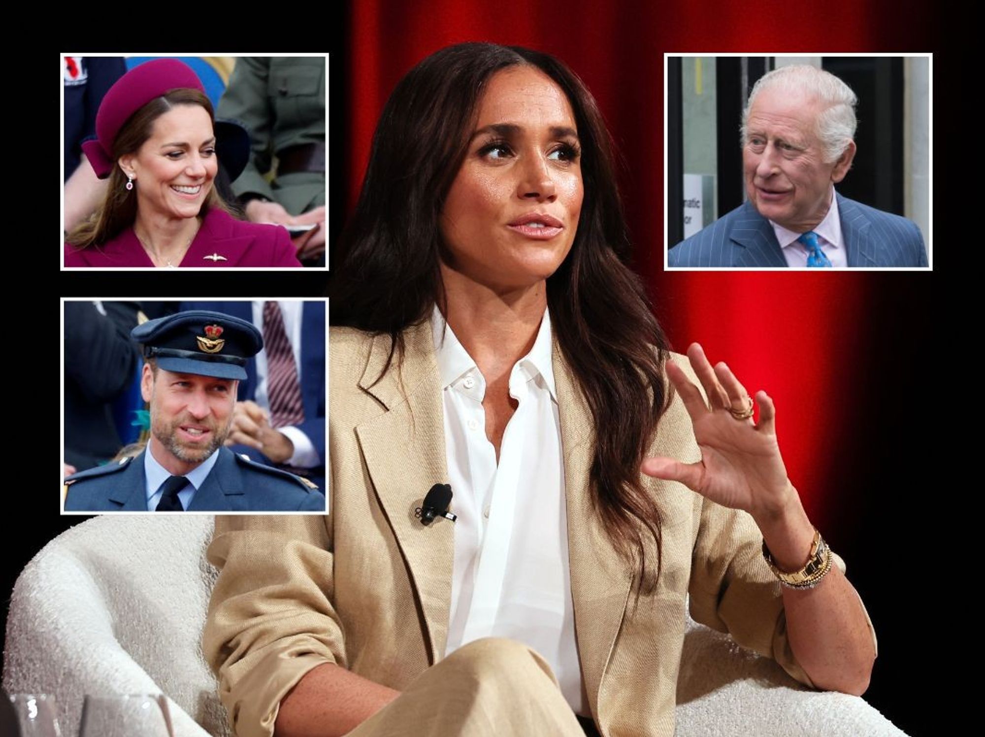 Meghan Markle, Princess Kate, Prince William, King Charles