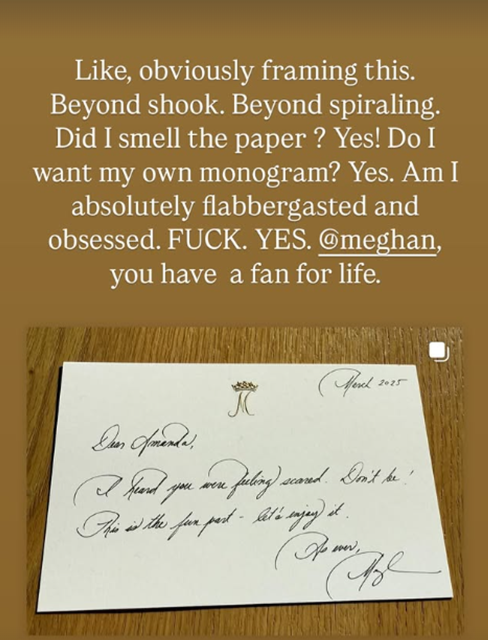 Meghan Markle's letter