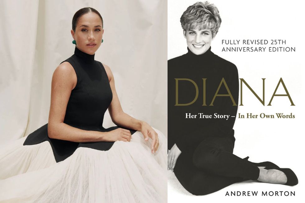 Meghan Markle's pose has been compared to Princess Diana's famous book cover