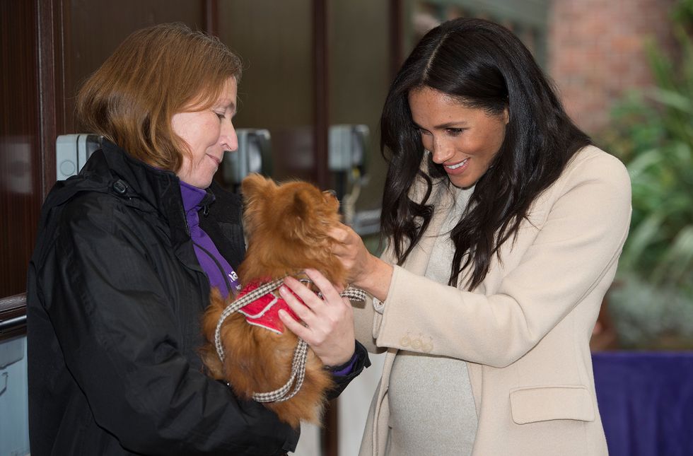 Meghan Markle visits the Mayhew charity in 2019.