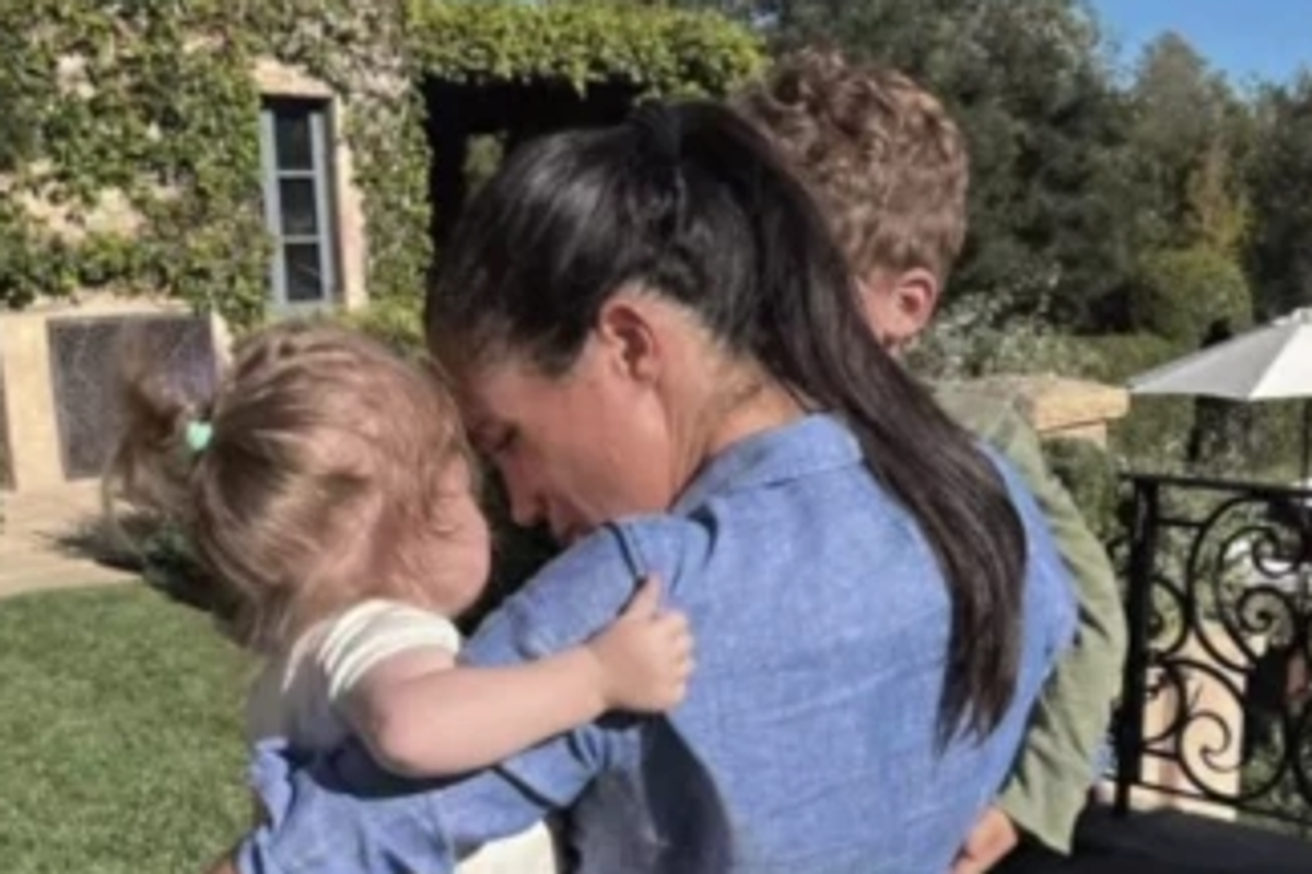 Meghan Markle with Archie and Lilibet