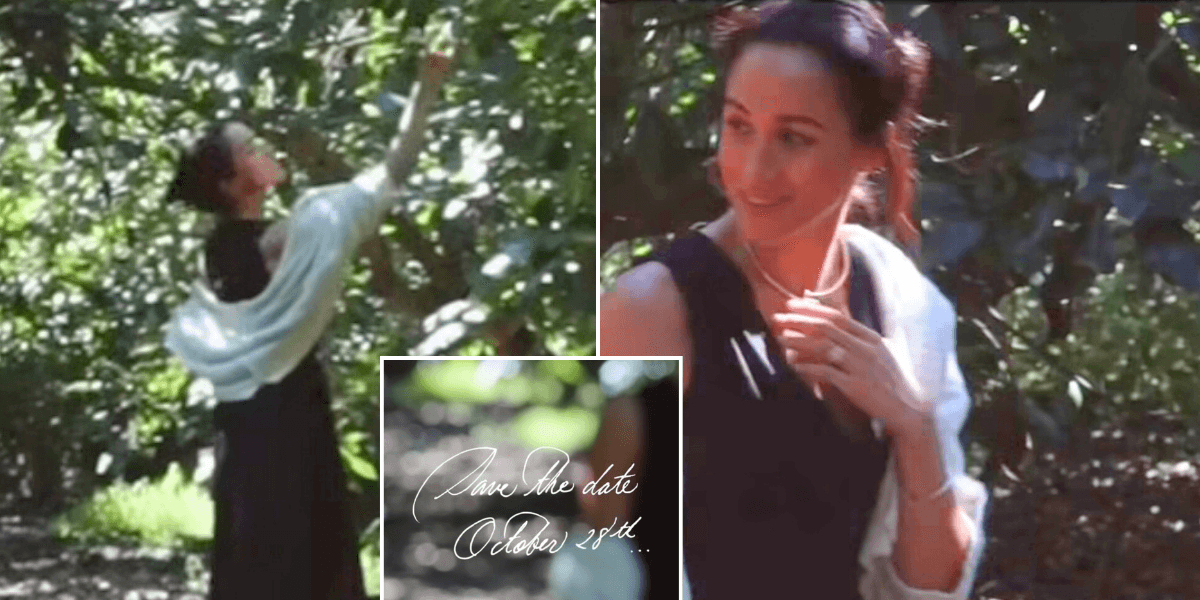 Meghan Markle walks through orchard in cryptic video as Duchess of Sussex issues ‘save the date’ message Meghan Markle walks through orchard in cryptic video as Duchess of Sussex issues ‘save the date’ message