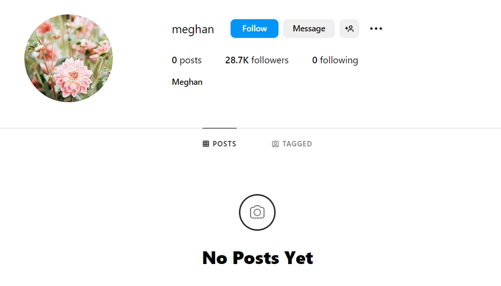 @meghan's Instagram profile