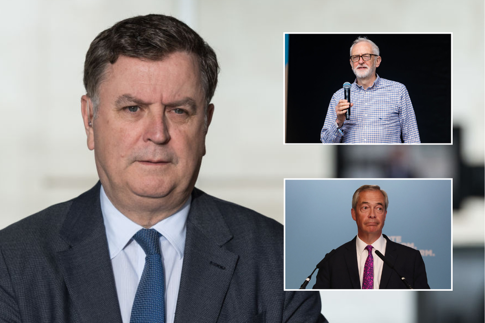 Mel Stride/Nigel Farage/Jeremy Corbyn