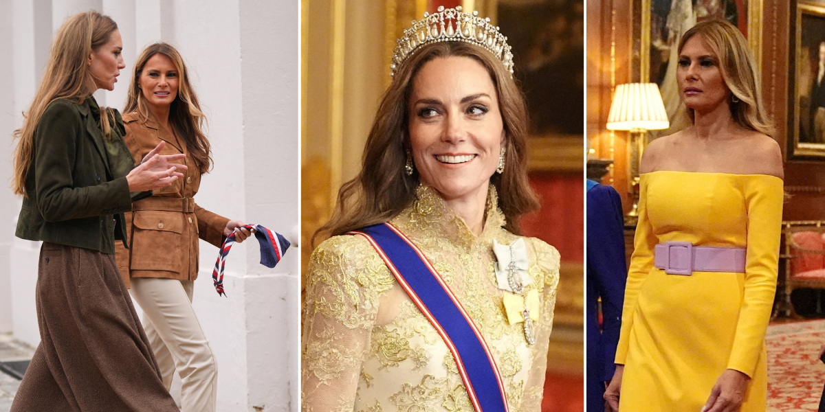 NextImg:Melania and Kate reach a fashion détente as President Trump and Keir Starmer face off