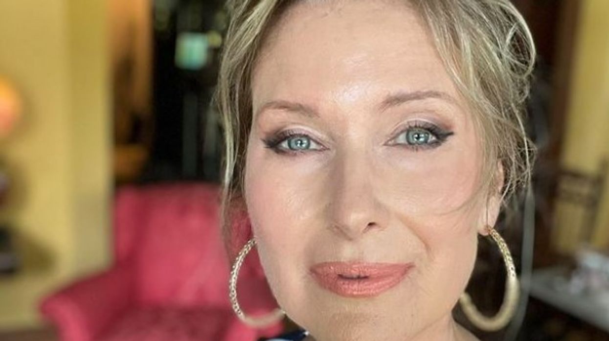 Melissa and red light therapy stock image