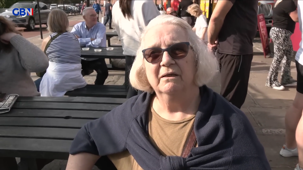 Member of the public speaks to GB News