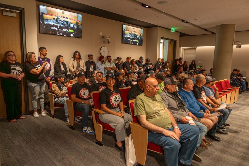 Members of the California Gig Workers Union demanded that the California Public Utilities Commission protect private hire drivers across the state \u200b