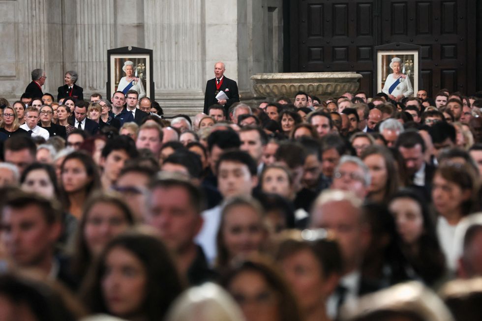 Members of the public attend the Service of Prayer and Reflection at St Paul's Cathedral, London, following the death of Queen Elizabeth II on Thursday. Picture date: Friday September 9, 2022.