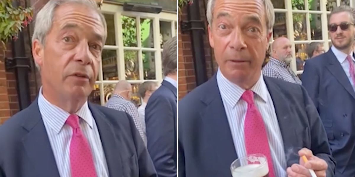 NextImg:Nigel Farage sends brilliant protest message to Keir Starmer after crackdown on pub smoking