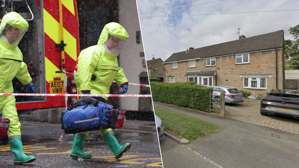 Men in Hazmat suits/house in Caddington