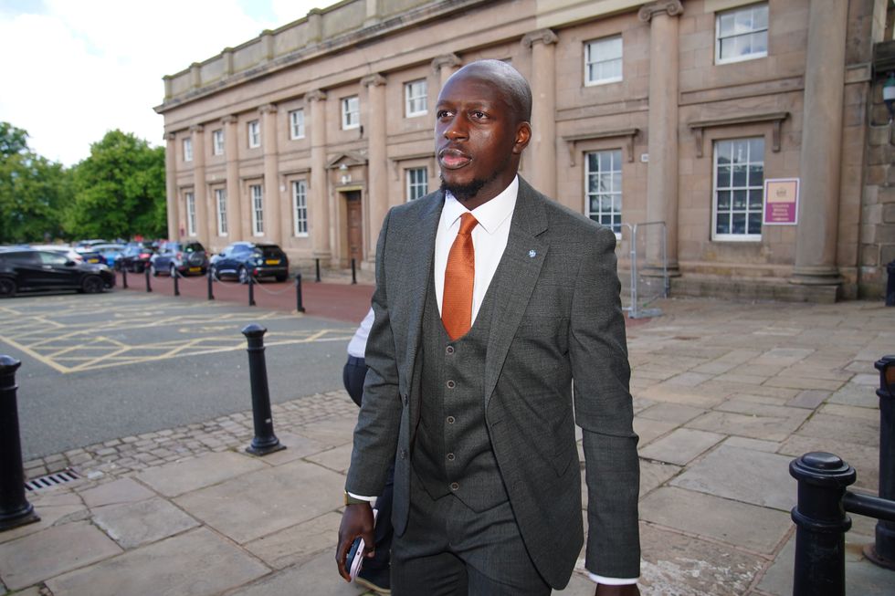Mendy arrives at Chester Crown Court onJune 26,