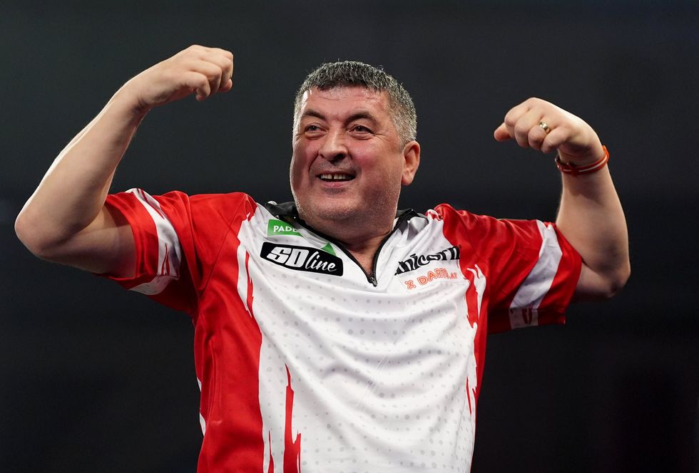 Mensur Suljovic was accused of cheating after taking too long with his darts as well as his celebrations