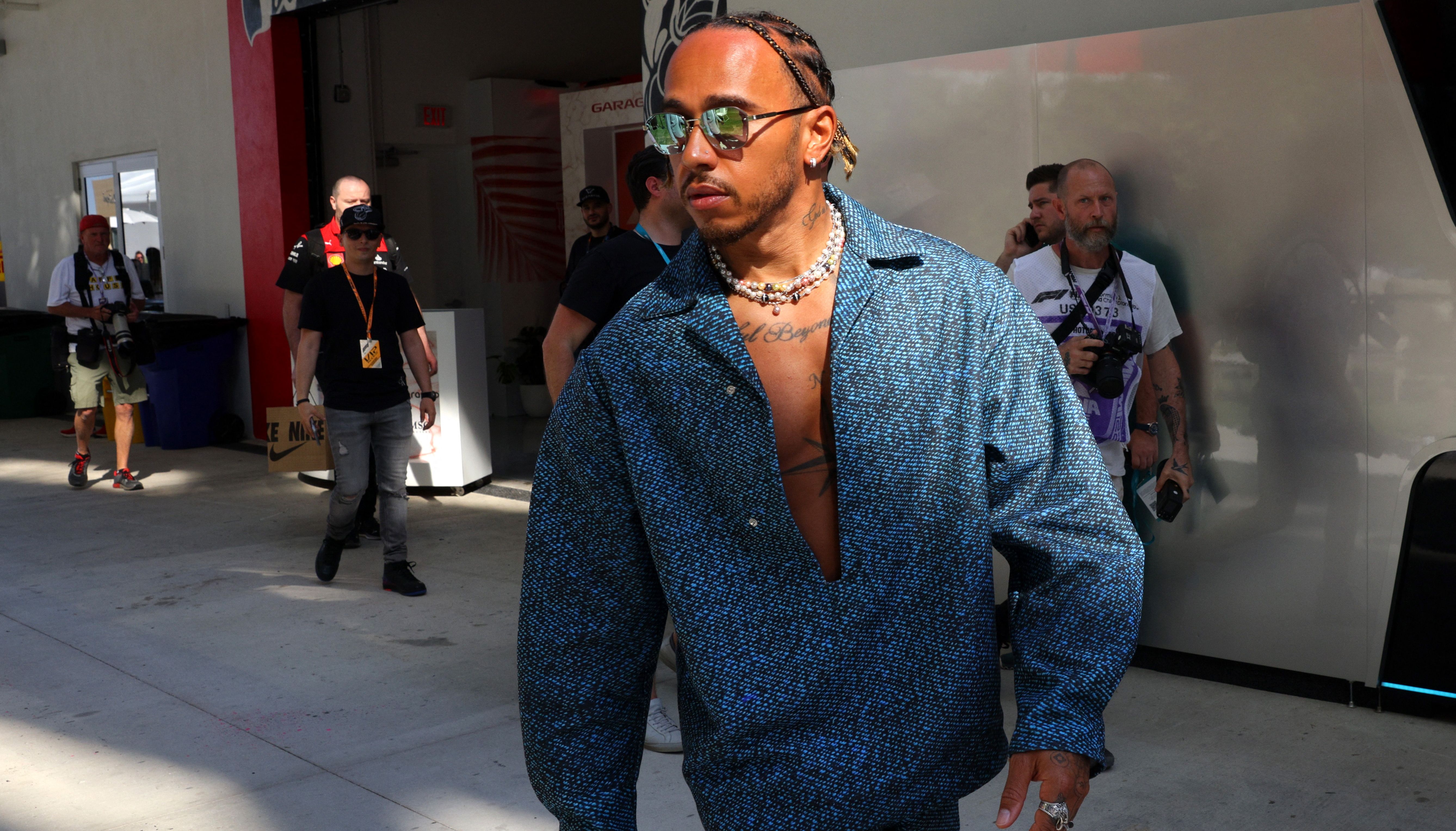 Mercedes' Lewis Hamilton before practice