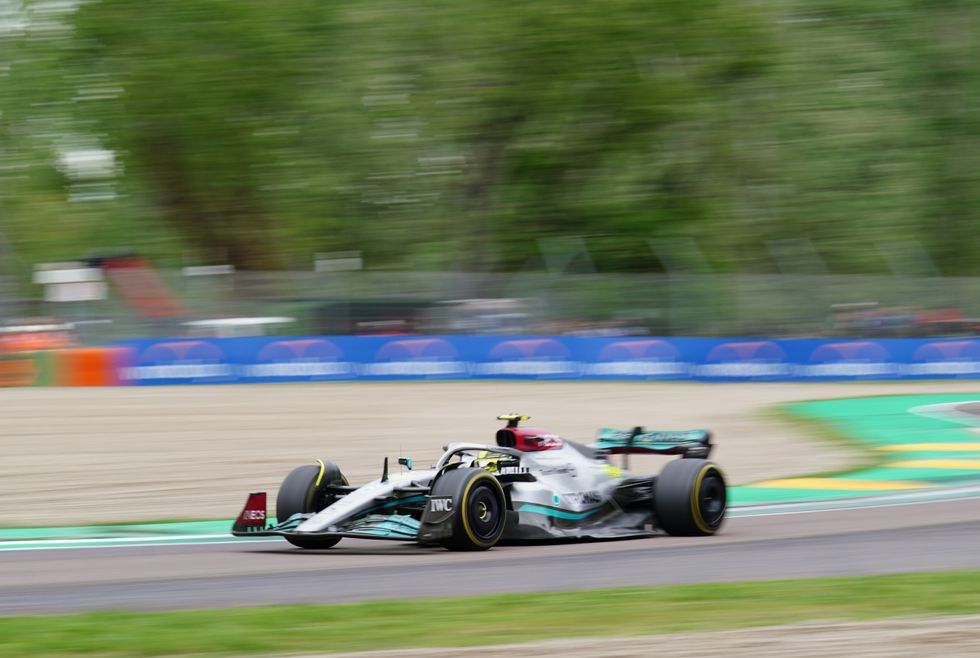 Mercedes' Lewis Hamilton during the Emilia Romagna Grand Prix at the Autodromo Internazionale Enzo e Dino Ferrari circuit in Italy, better known as Imola
