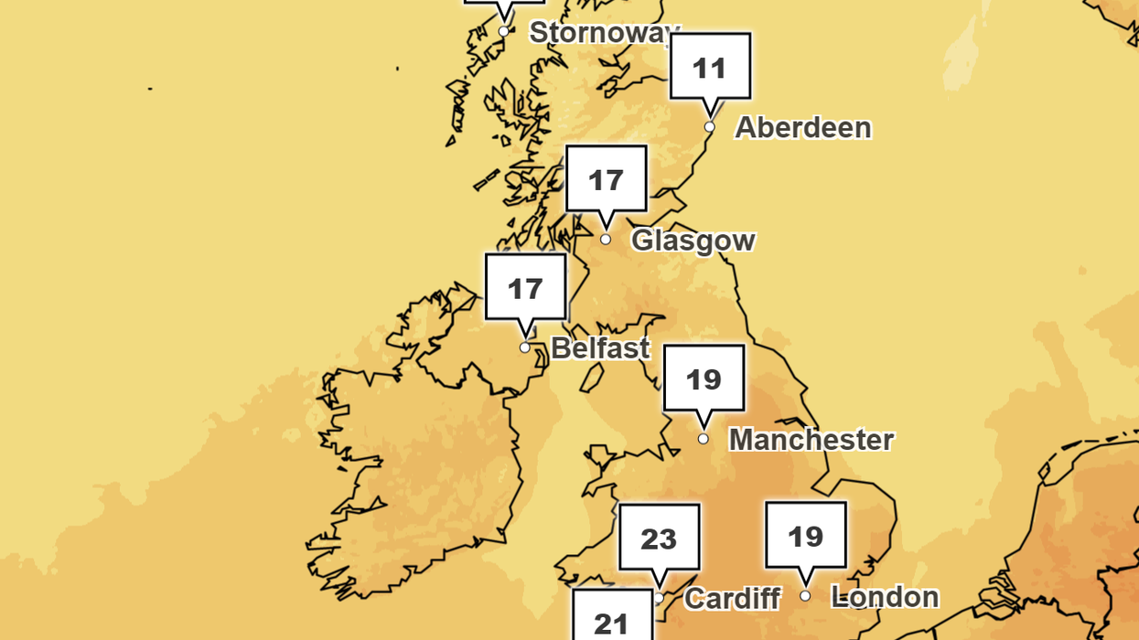 Mercury in the UK could exceed 20C in places on Friday