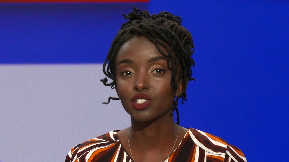 Mercy tells GB News viewers that she 'loves' Britain, despite it being a 'controversial' view to hold.