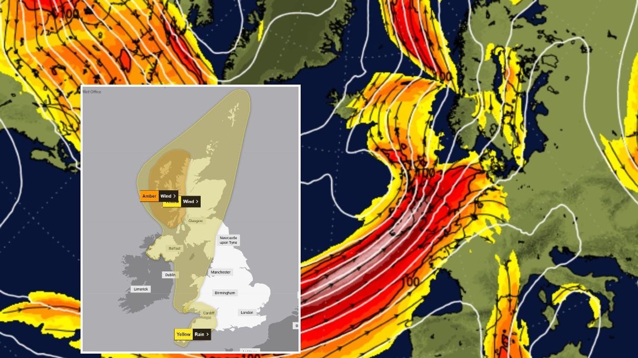 Met Office and Netweather maps show rapid intensification of Storm Ashley
