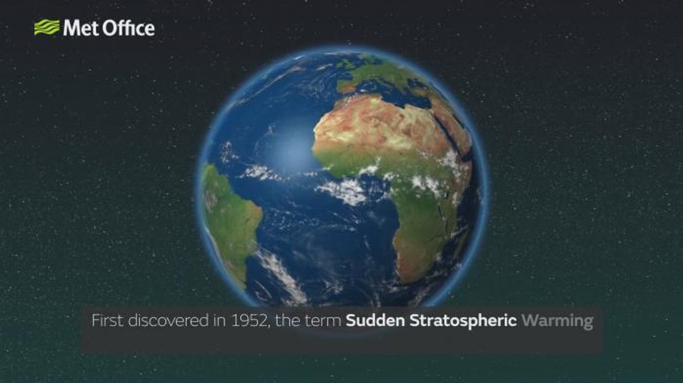 Met Office announces a major Sudden Stratospheric Warming event is now underway which will DISPLACE the Polar Vortex - UK facing 'COPIOUS amounts of snow'