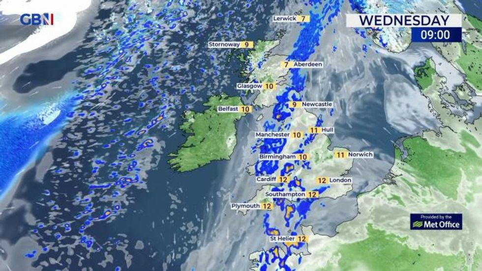 UK weather: Wet for many today but sunnier on Thursday