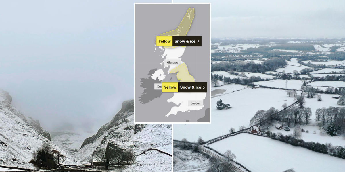 NextImg:UK snow: Met Office yellow alert in force TODAY as cold air sweeps from north
