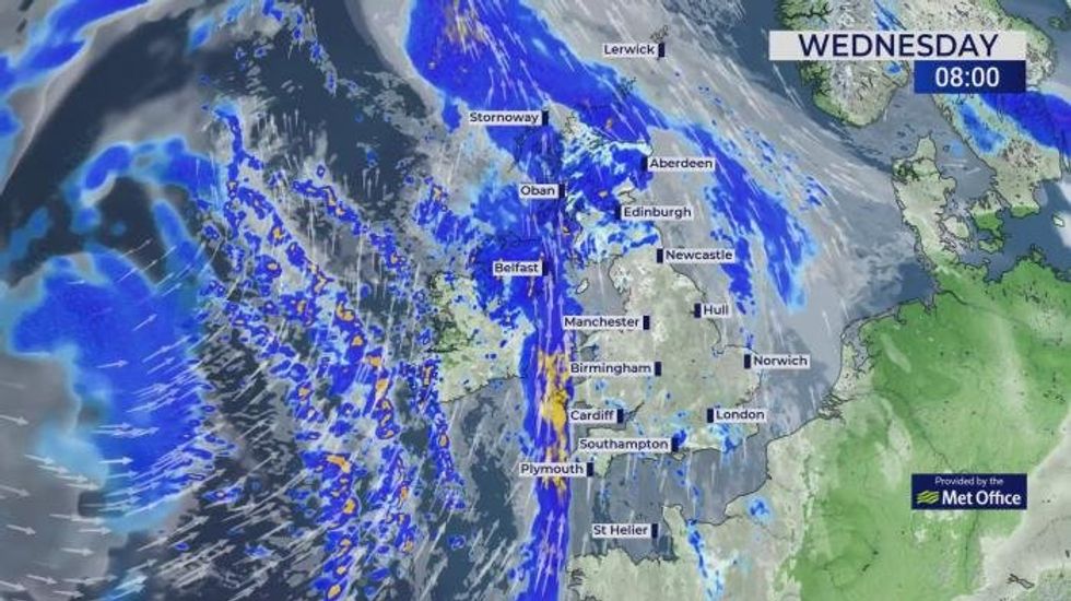 UK weather: 'Unusual' weather clash drives relentless week of rain across Britain