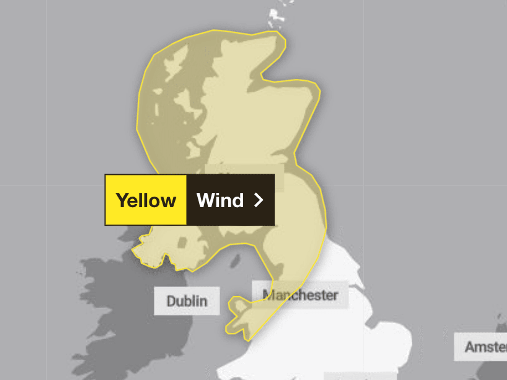 Met Office issues 18-hour wind warning across 420-mile stretch of Britain as Easter storm looms