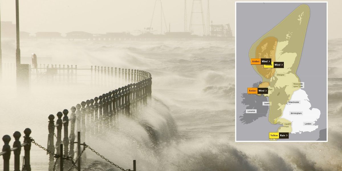 NextImg:Storm Ashley mapped: Met Office issue major update on amber weather warning - Where and when are ‘danger to life’ alerts in force?
