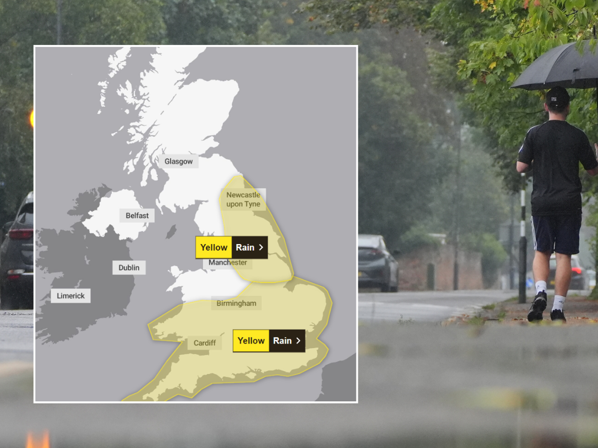 Met Office map/Rainy weather