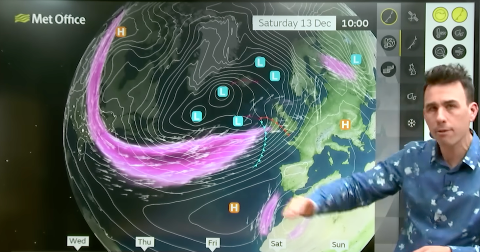 Met Office meteorologist Aidan McGivern explained how low pressure is swinging in another frontal system
