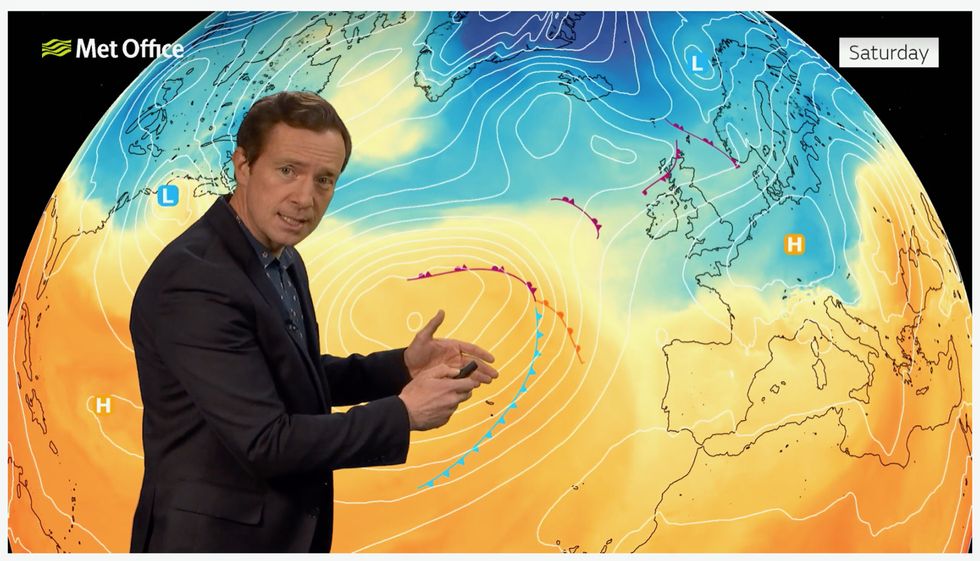 Met Office meteorologist Alex Deakin explains how the Atlantic low will pull in tropical air