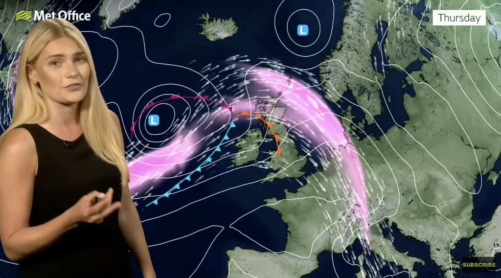Met Office meteorologist Kathryn Chalk warns that in the meantime, the UK will be at the mercy of low pressure and the jet stream