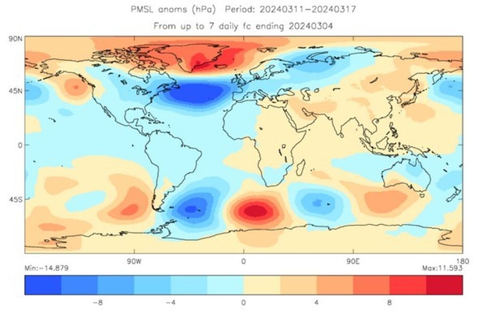 Met Office pressure map