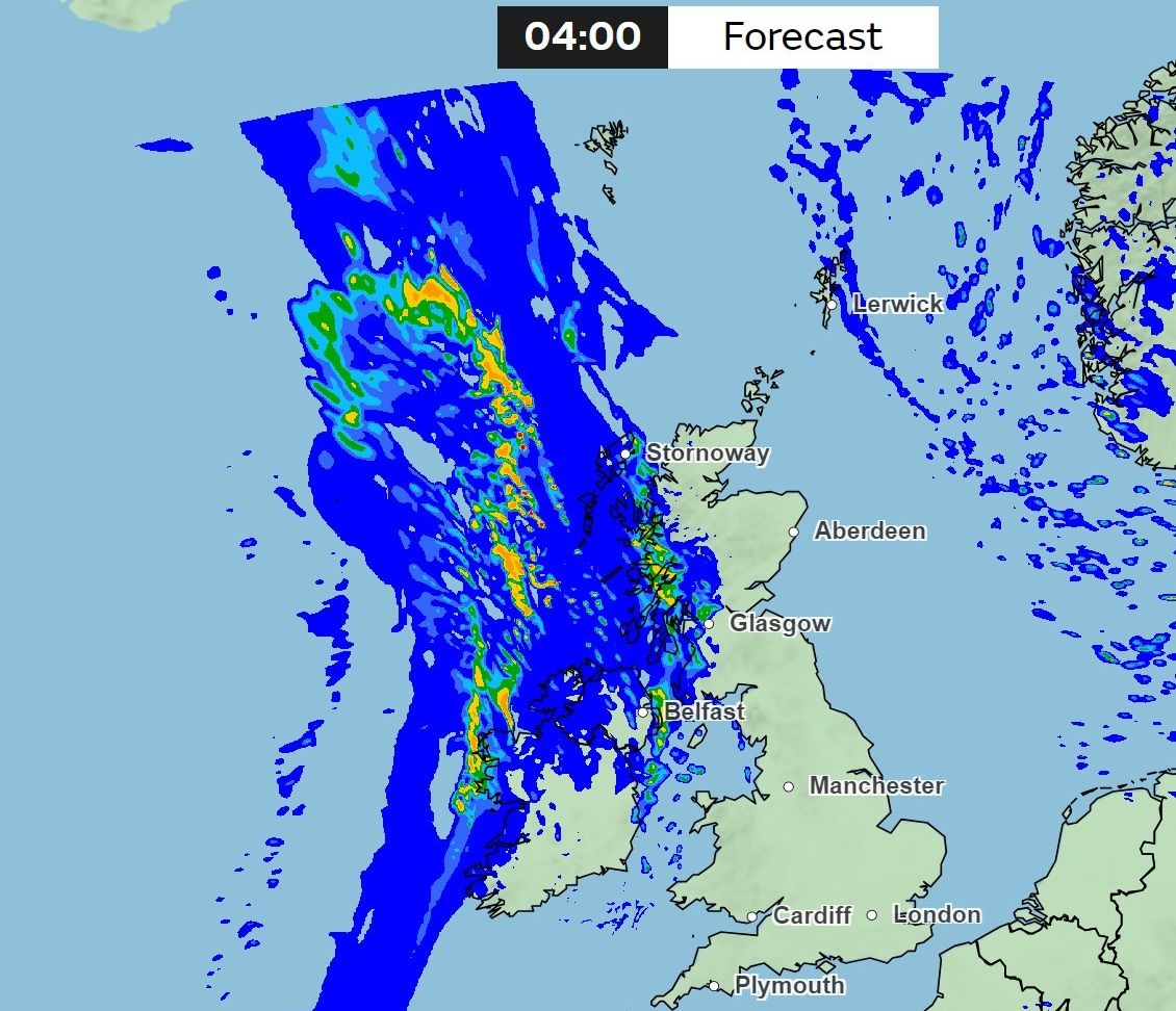 Met Office rain map
