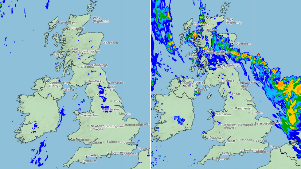 Met Office rain weather maps