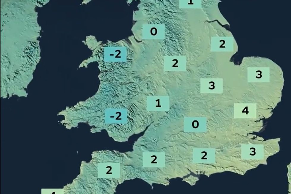 Met Office rural cold map