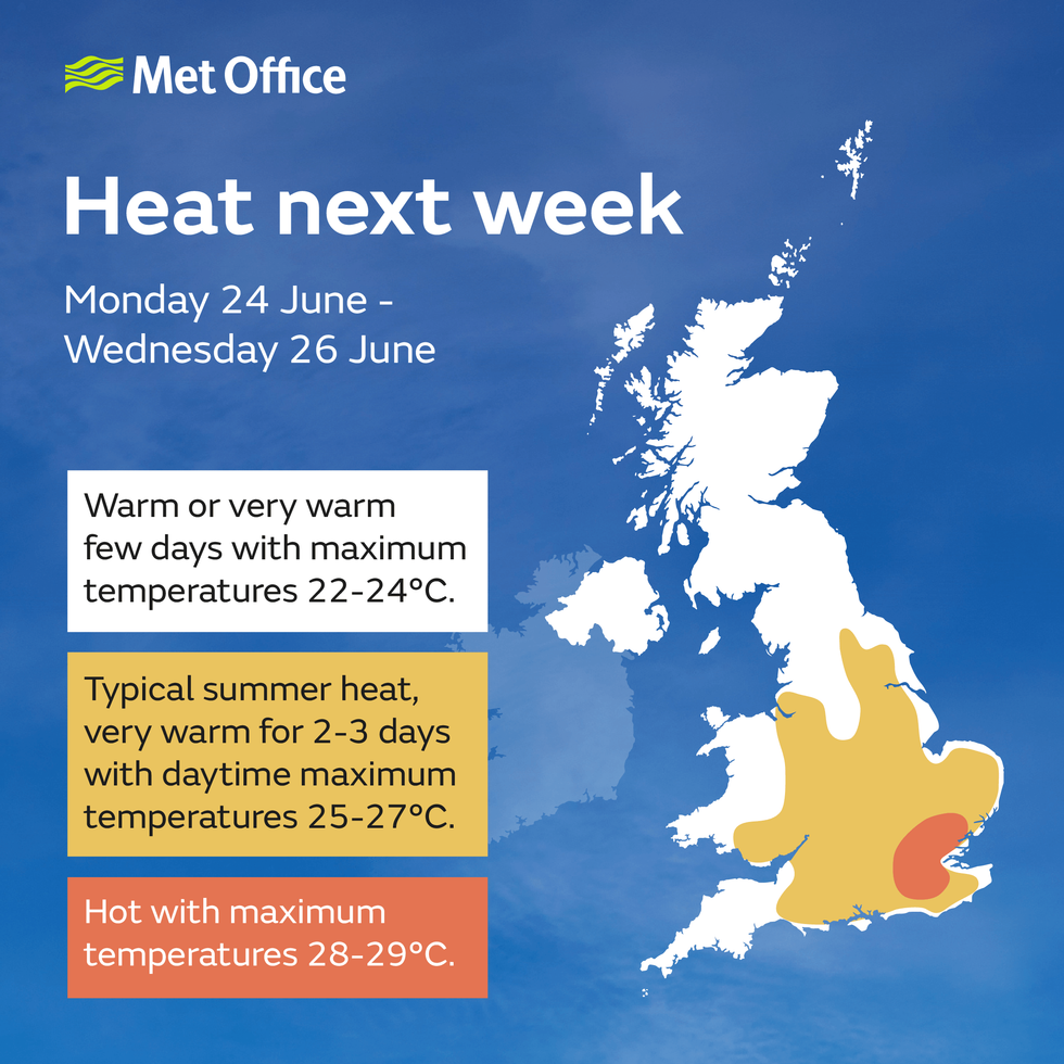 Met Office's heatwave update